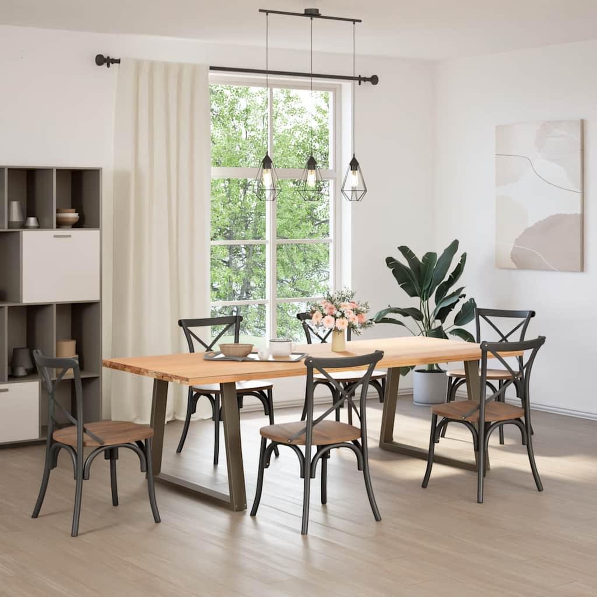 Voir la diapositive 2 : VIDAXL Pieds de table a manger forme de U 2 pcs 90x(72-73,3) cm acier