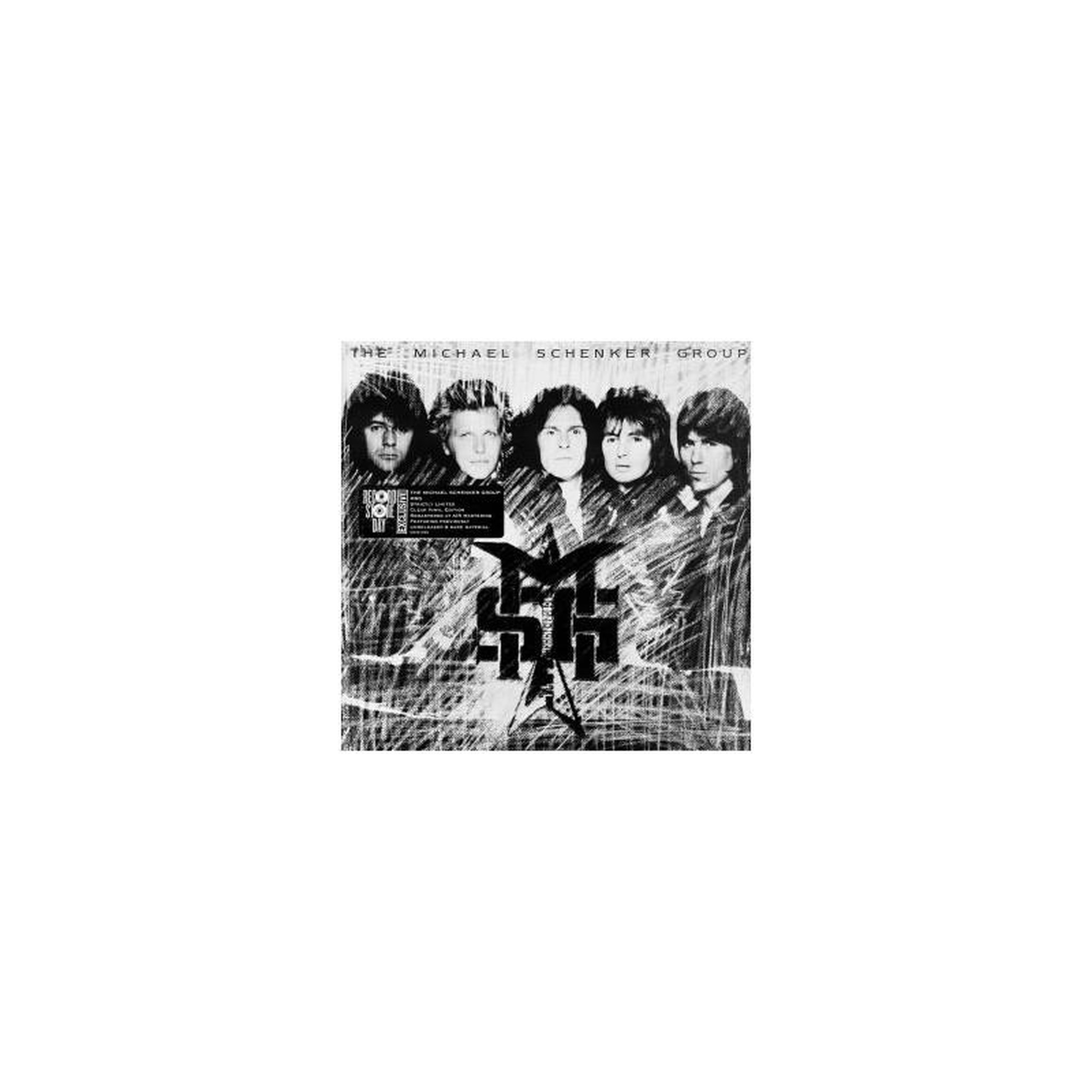 Album vinyle michael schenker group (msg) – visuel de couverture en noir et blanc