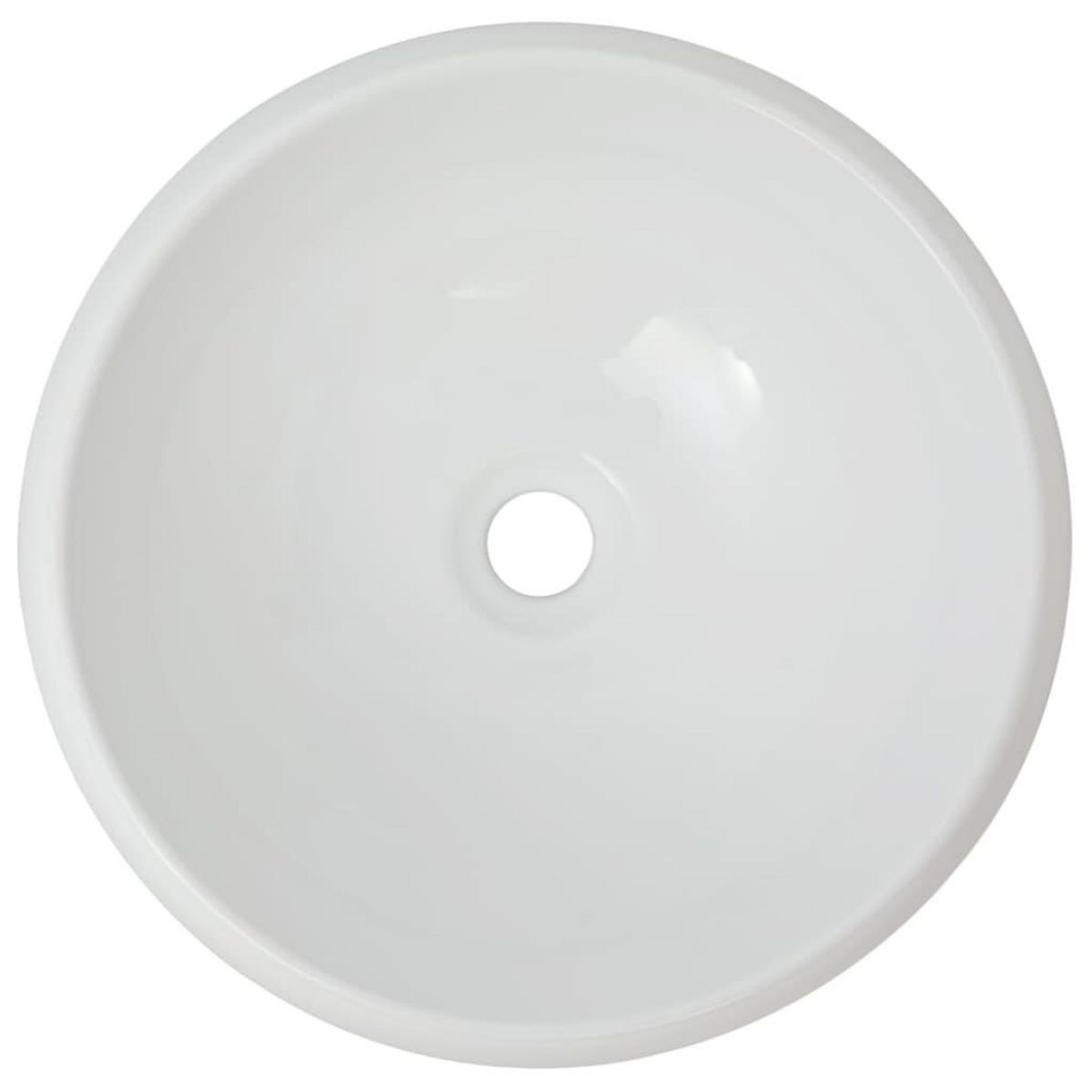 VIDAXL Lavabo de salle de bain avec mitigeur Ceramique Rond Blanc