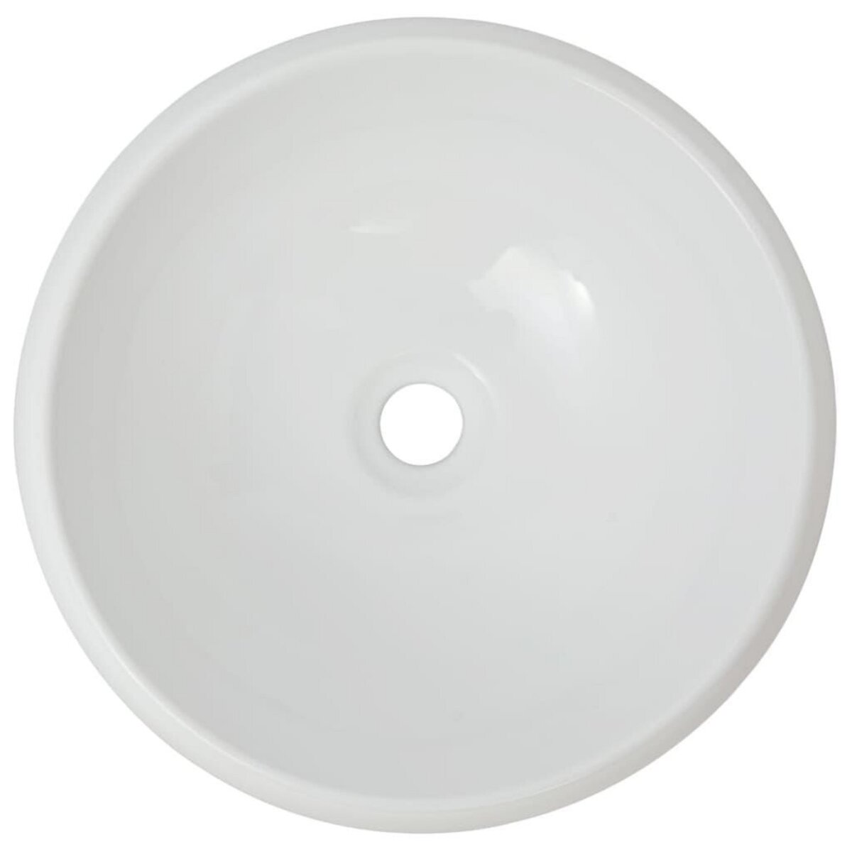 VIDAXL Lavabo de salle de bain avec mitigeur Ceramique Rond Blanc