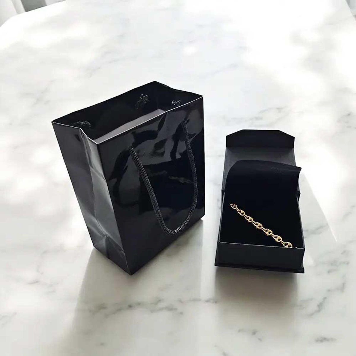 L'ATELIER D'AZUR Collier  Or Jaune Grain de Café - Homme ou Femme - 50cm