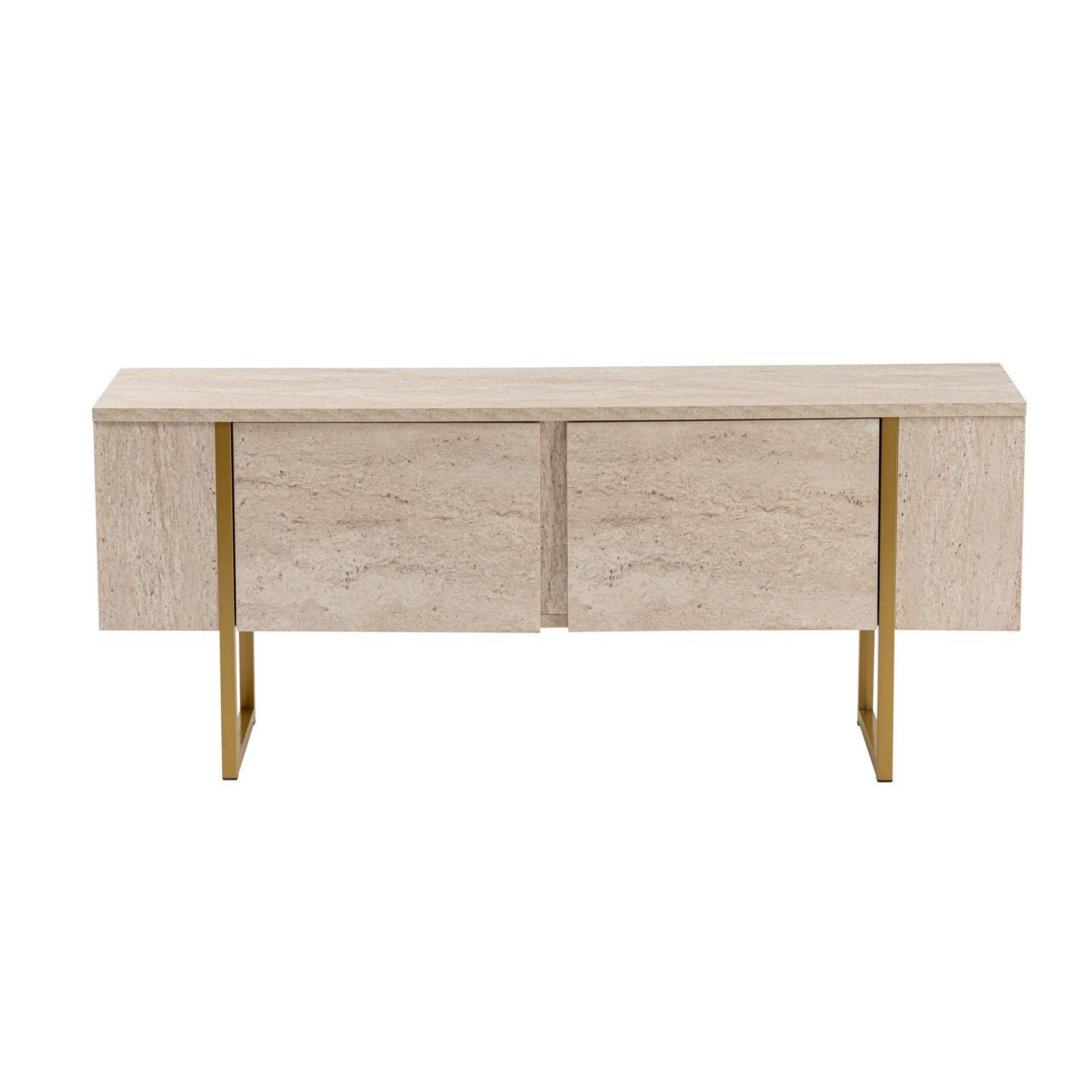Habitat et Jardin Meuble tv en bois  serenity  180 x 30 x 50 cm - travertin