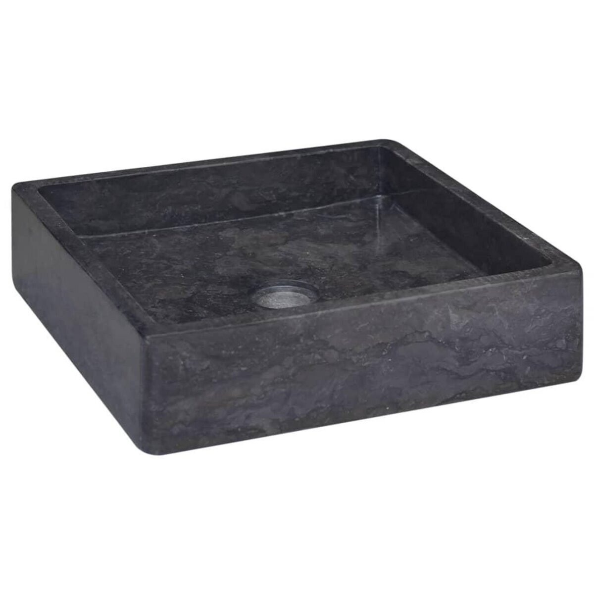 VIDAXL Lavabo Noir 40x40x10 cm Marbre