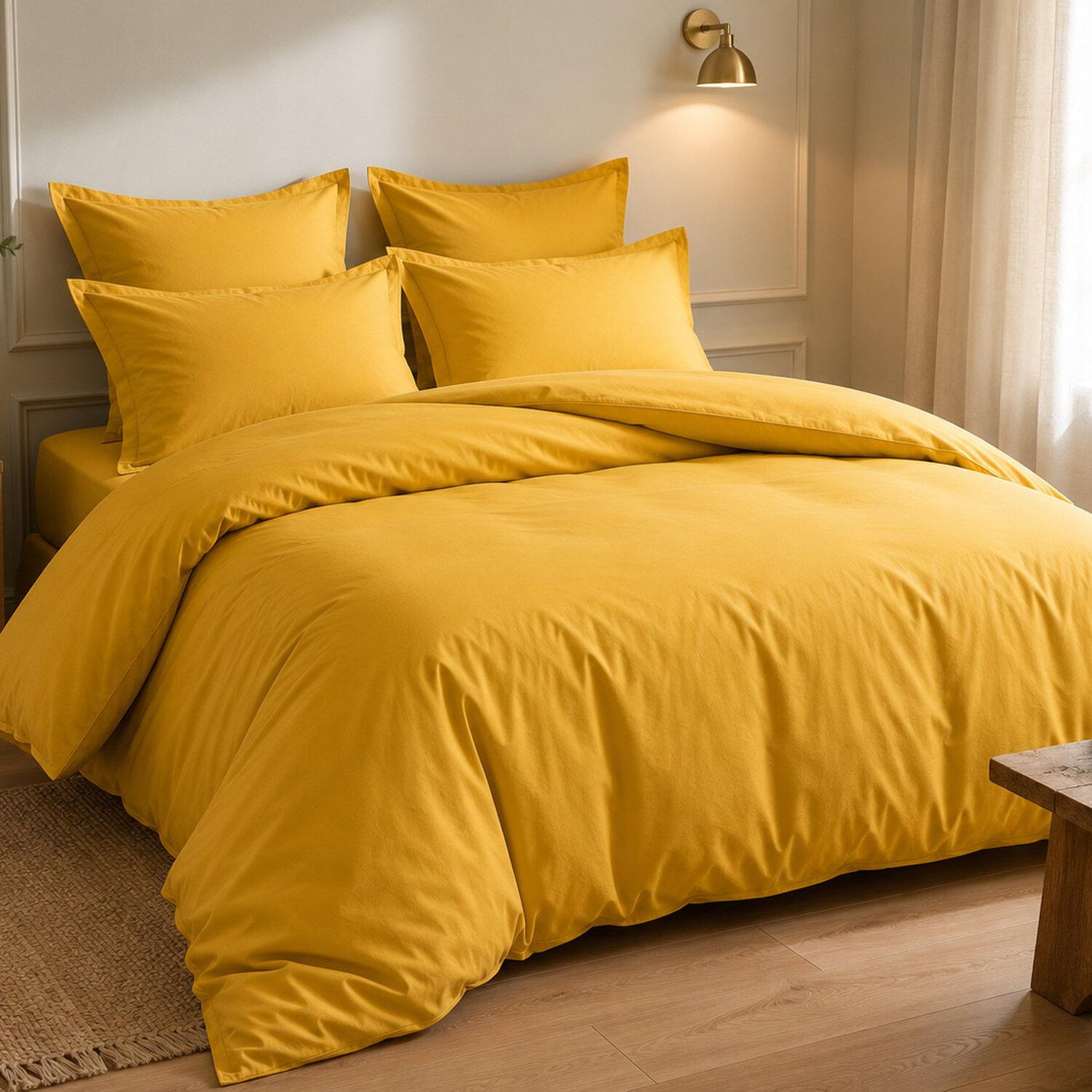 Voir la diapositive 4 : Home collection Parure housse de couette 100% coton 57fils