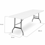 Voir la diapositive 4 : ID MARKET Lot de 2 tables pliantes portables 180 CM pour camping ou réception