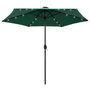 Voir la diapositive 1 : VIDAXL Parasol de jardin avec lumieres LED et mat en aluminium vert