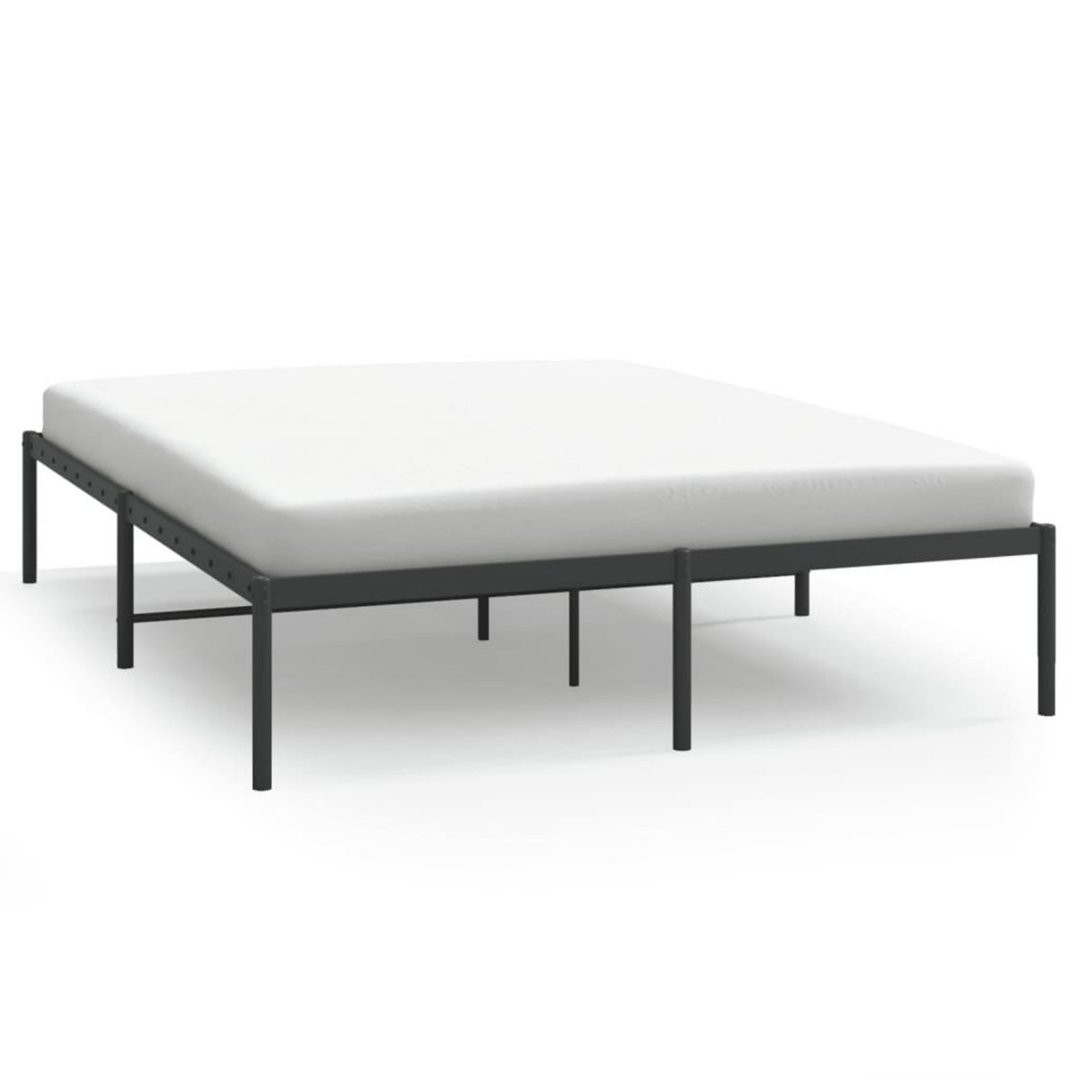 VIDAXL Cadre de lit metal sans matelas noir 140x200 cm