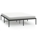 VIDAXL Cadre de lit metal sans matelas noir 140x200 cm