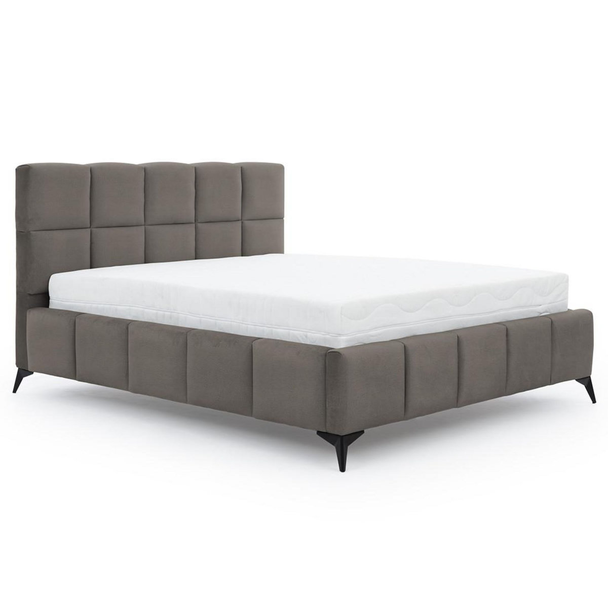 BEST MOBILIER Millie - lit coffre - 180x200 cm - sommier inclus - en velours