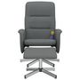 Voir la diapositive 3 : VIDAXL Fauteuil de massage inclinable et repose-pieds gris fonce tissu