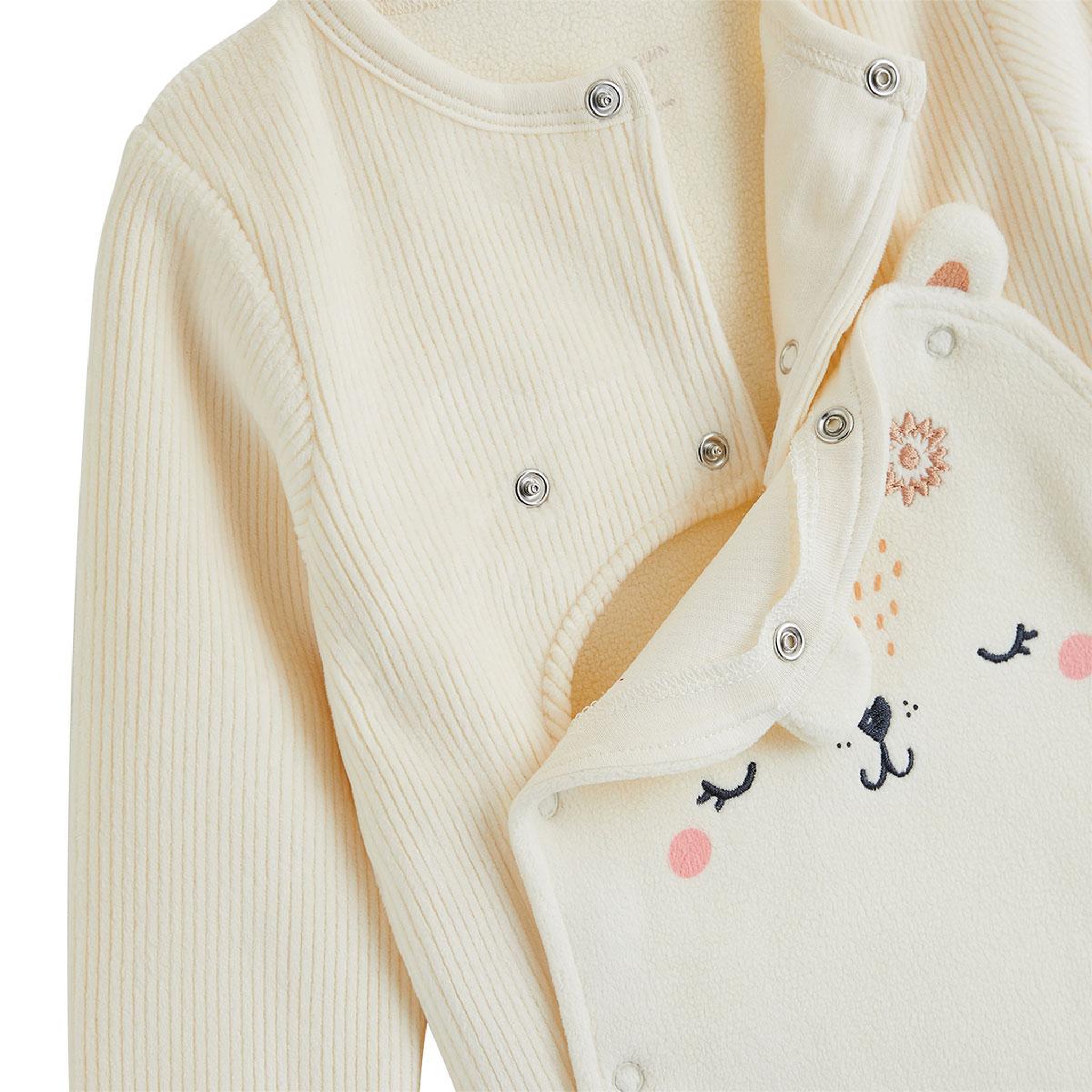 Voir la diapositive 4 : PETIT BEGUIN Pyjama bébé en velours ouverture pont Neige