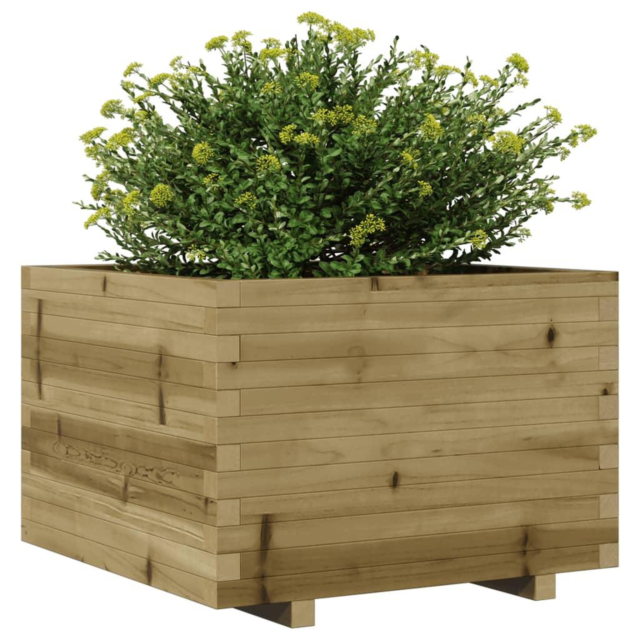 Voir la diapositive 4 : VIDAXL Jardiniere 70x70x49,5 cm bois de pin impregne
