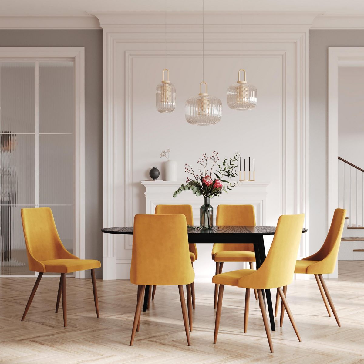 Rendez vous déco Table ovale 6/8 personnes extensible en bois clair 170/200 cm - Eddy