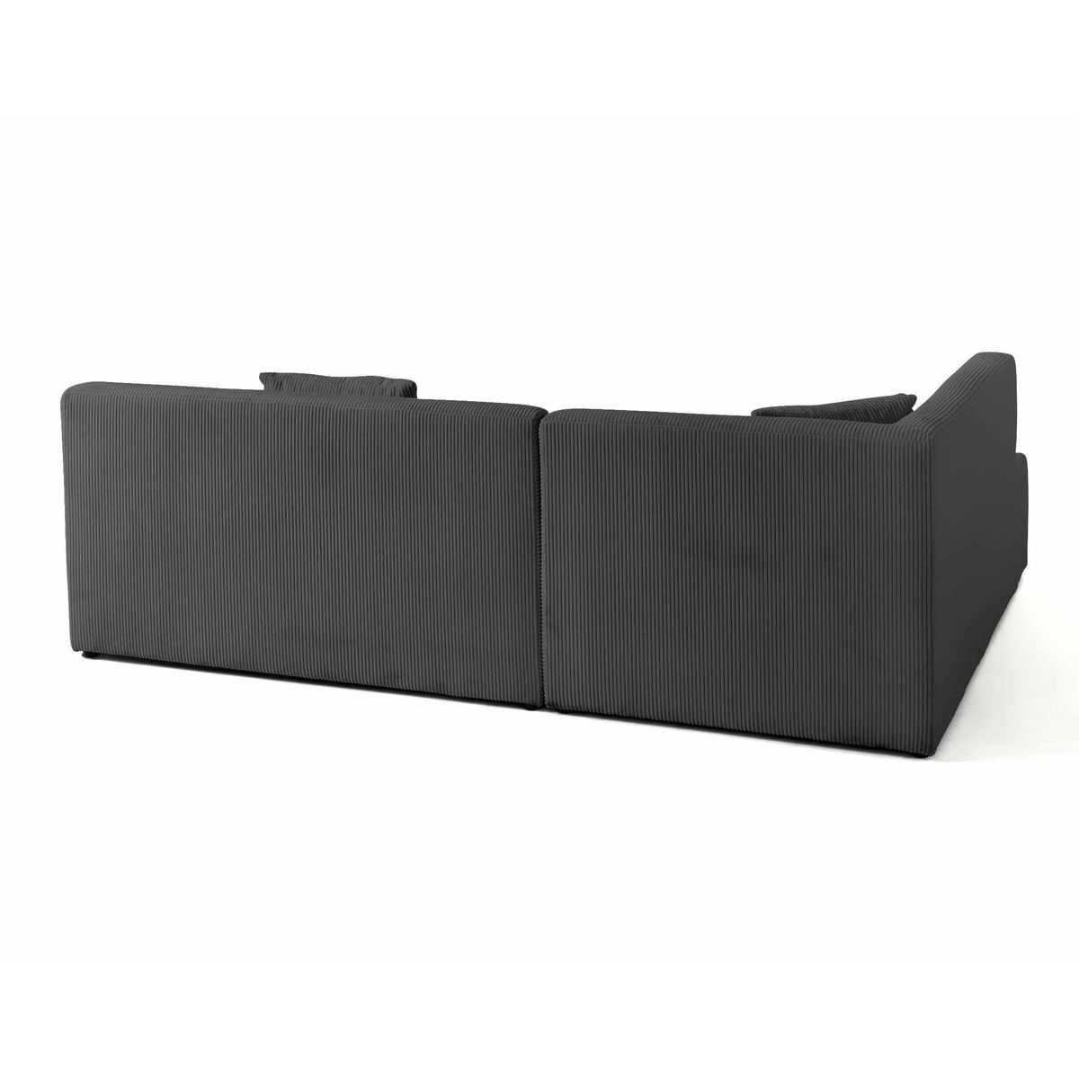 LISA DESIGN Onyx - canapé modulable d'angle gauche - 5 places - en velours côtelé