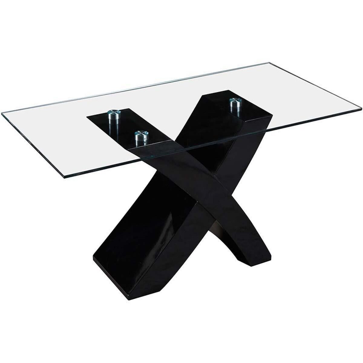 Habitat et Jardin Table basse rectangulaire  Tina  - 117 x 62 x 45 cm - Noir / MDF laqué