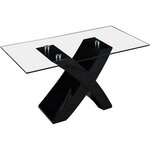 Habitat et Jardin Table basse rectangulaire  Tina  - 117 x 62 x 45 cm - Noir / MDF laqué