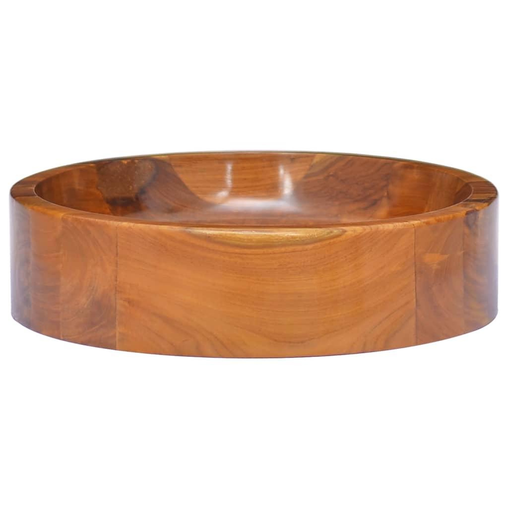 Voir la diapositive 2 : VIDAXL Lavabo bois de teck massif φ40x10 cm