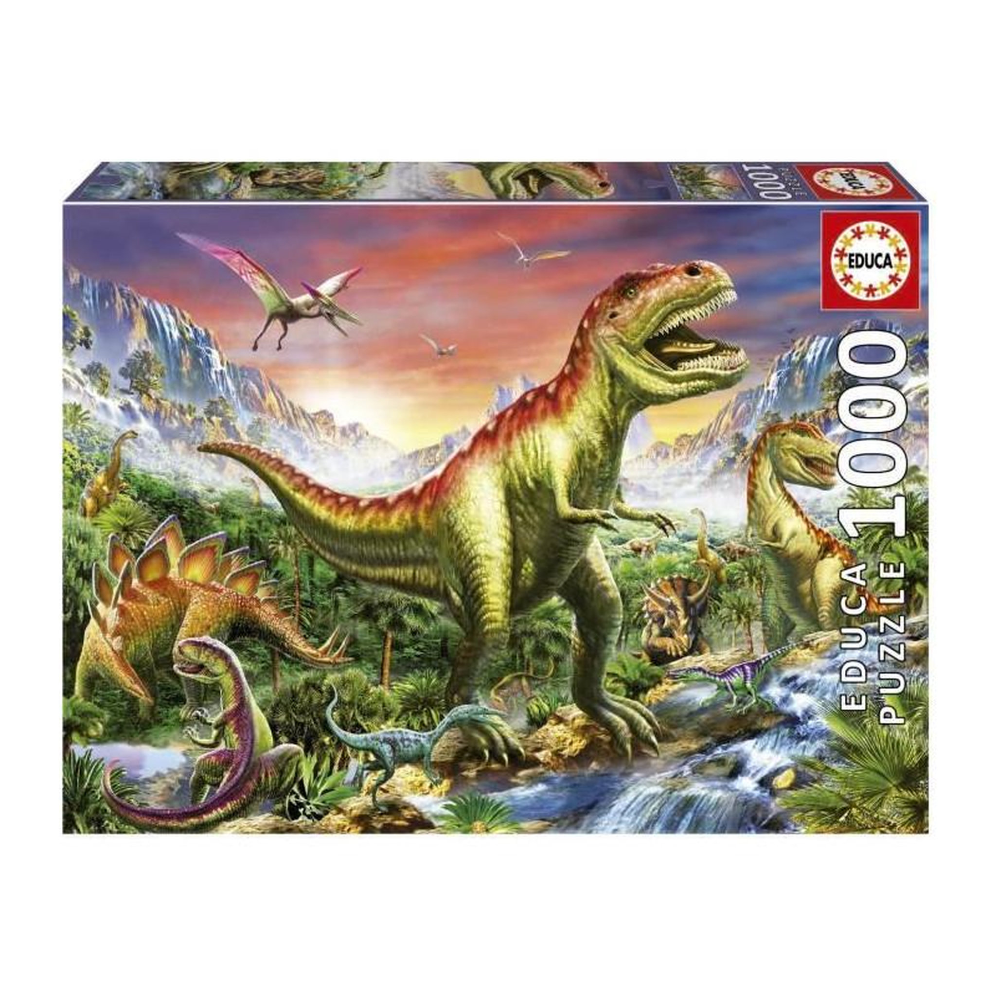 Voir la diapositive 2 : EDUCA FOReT JURASSIQUE - Puzzle de 1000 pieces