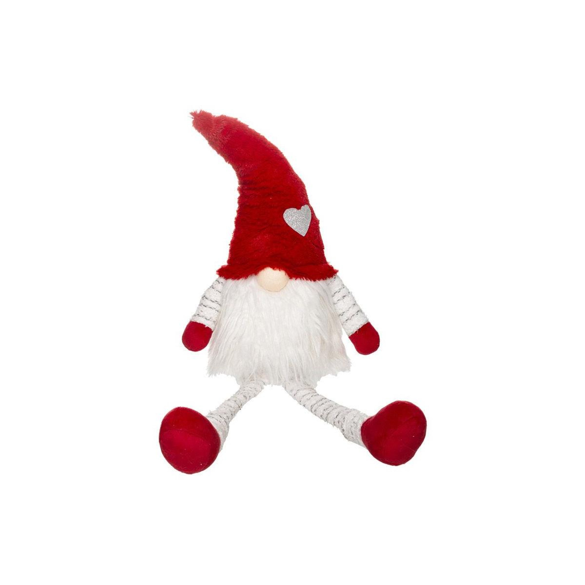 FEERIC LIGHT & CHRISTMAS Père noël scandinave  soir  64cm rouge & blanc