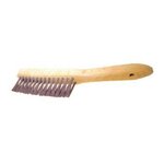 OUTIFRANCE Brosse à fils en  V  inox 295 x 145 x 35 mm