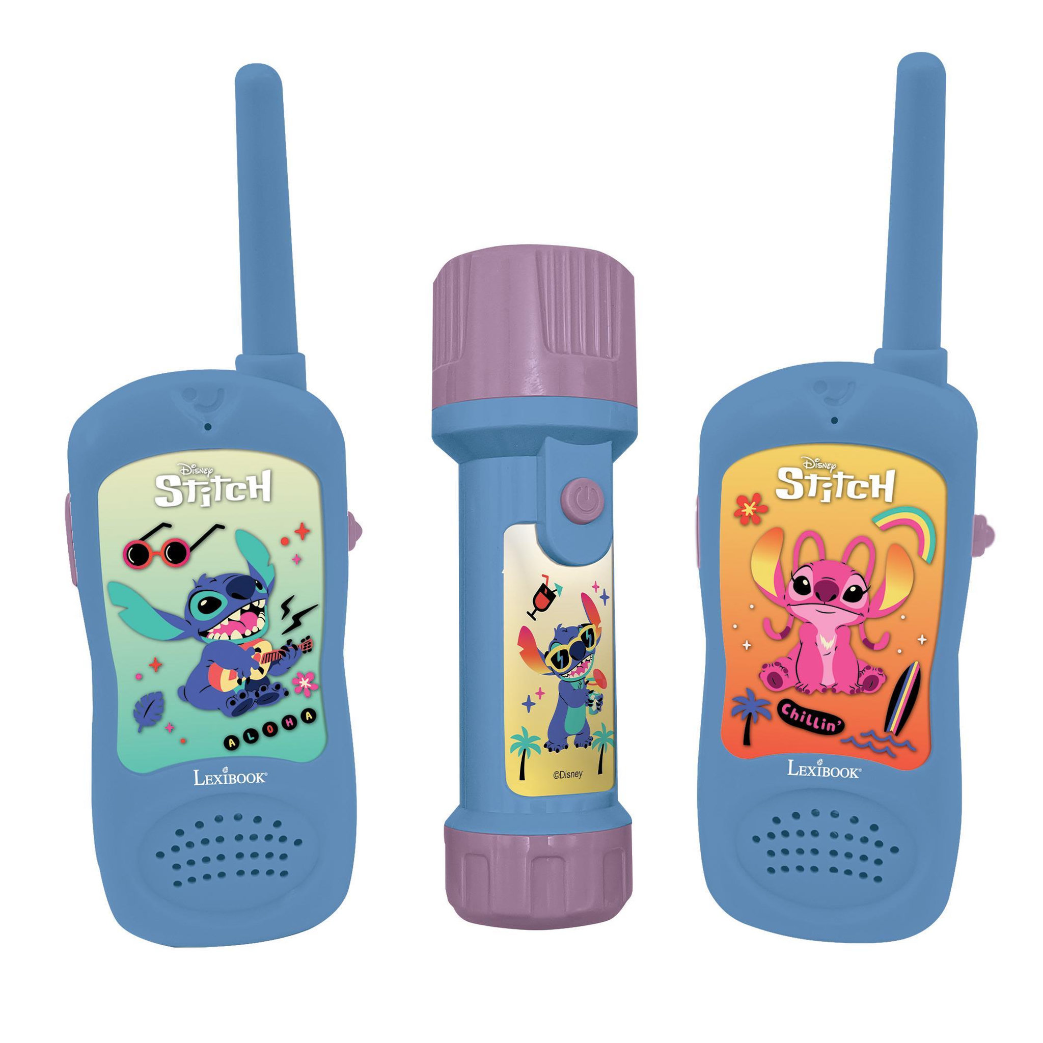 Lexibook Kit d'aventurier Stitch avec talkies walkies et lampe-torche/boussole