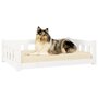 Voir la diapositive 3 : VIDAXL Lit pour chien blanc 95,5x65,5x28 cm bois de pin solide