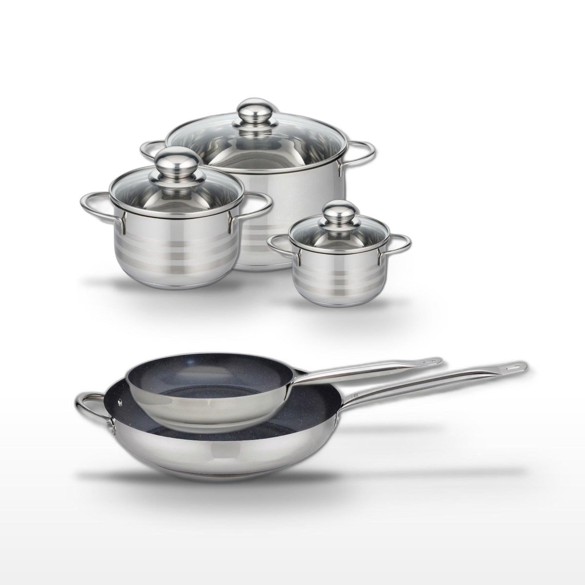 ELO Lot Poêles 24/32 cm & Faitouts 12/16/20 cm Elo Profi Therm Platinum