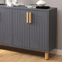 Voir la diapositive 4 : Habitat et Jardin Buffet en bois  Rodney  - 120 x 30 x 74 cm - Gris anthracite