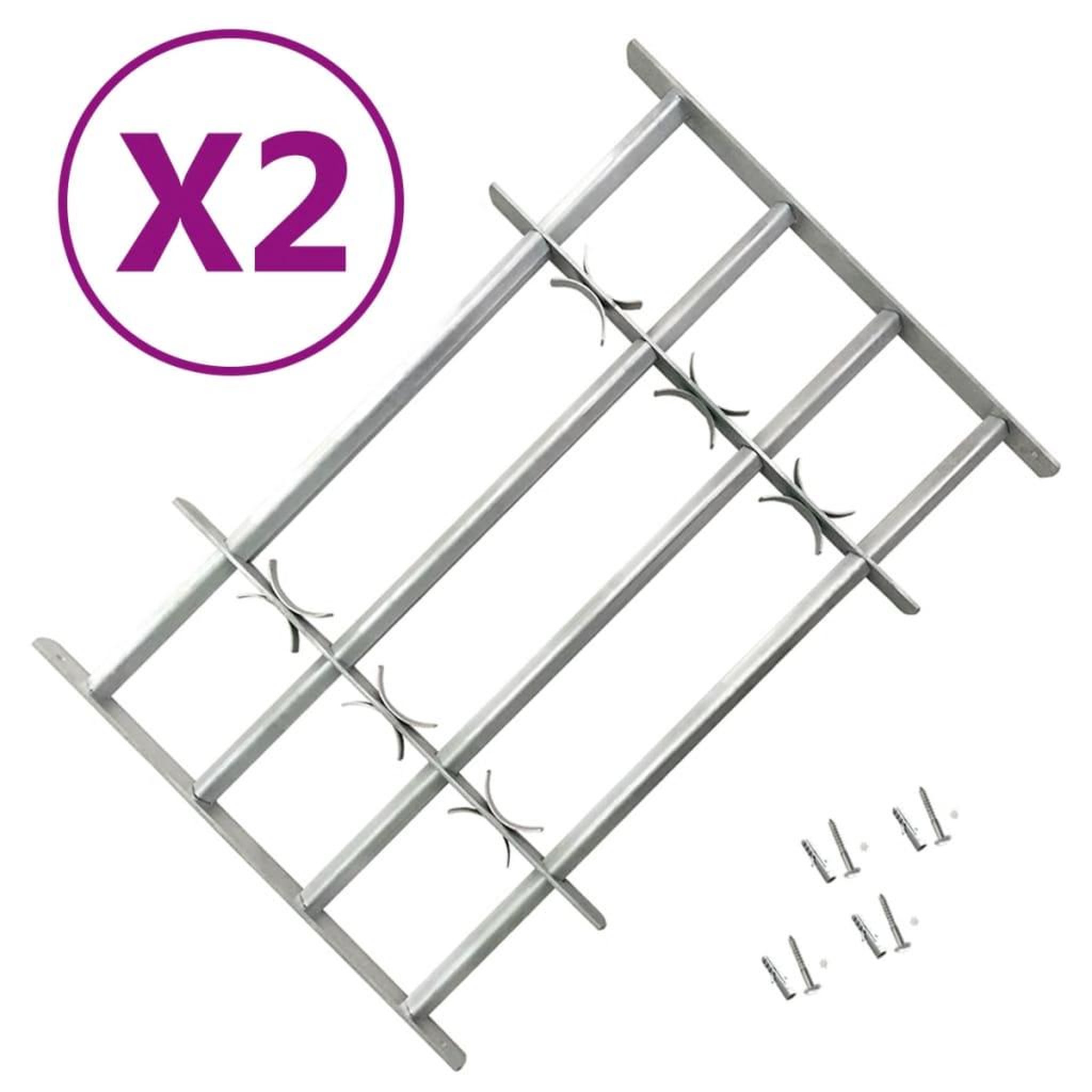 VIDAXL Grilles reglables de securite de fenetres 2 pcs 1000-1500 mm