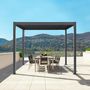 Voir la diapositive 4 : MARKET24 Pergola bioclimatique GAYA - Structure en aluminium et en acier - 290x290xH240 cm - Gris