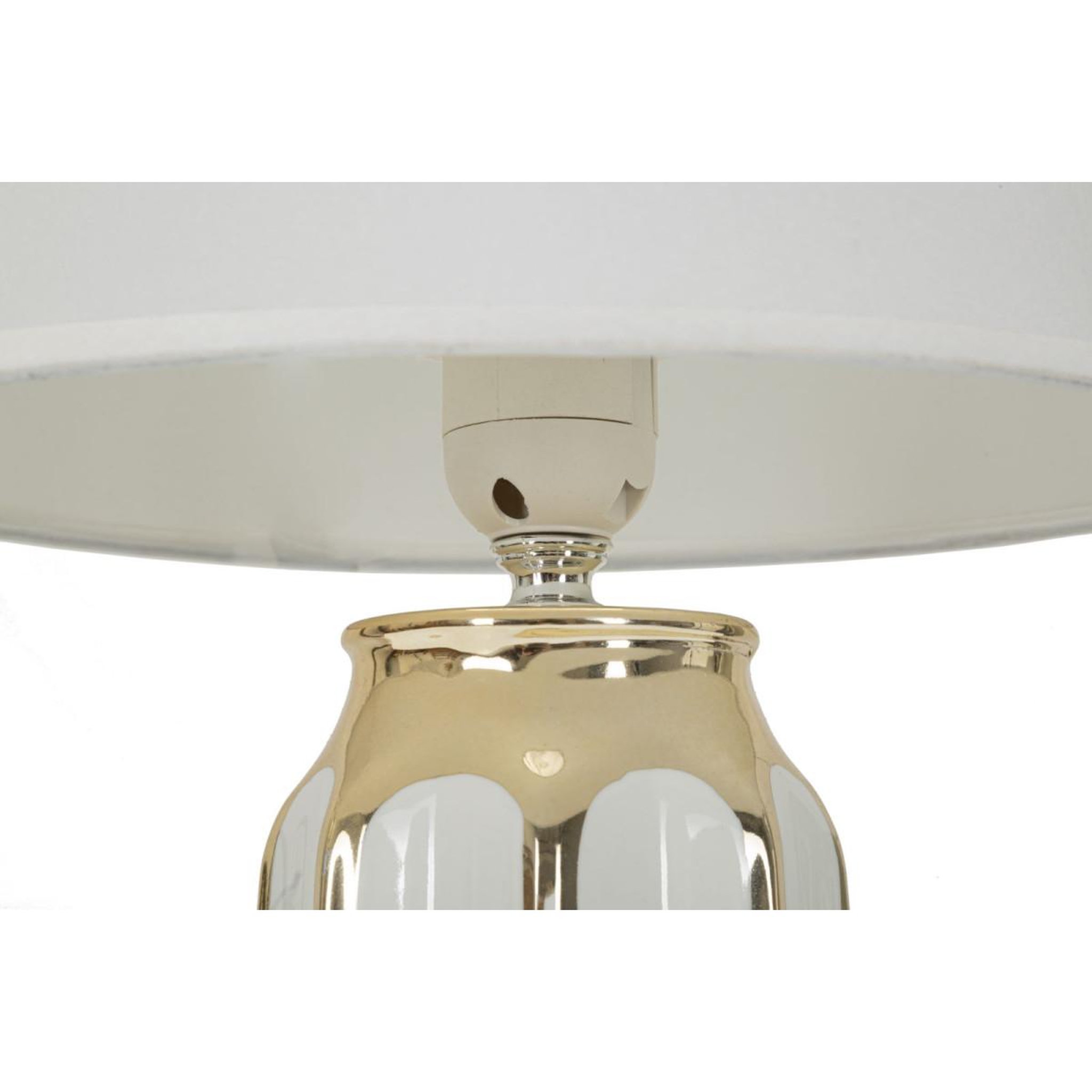 Voir la diapositive 3 : Paris Prix Lampe à poser en céramique  cassy  40cm blanc & or