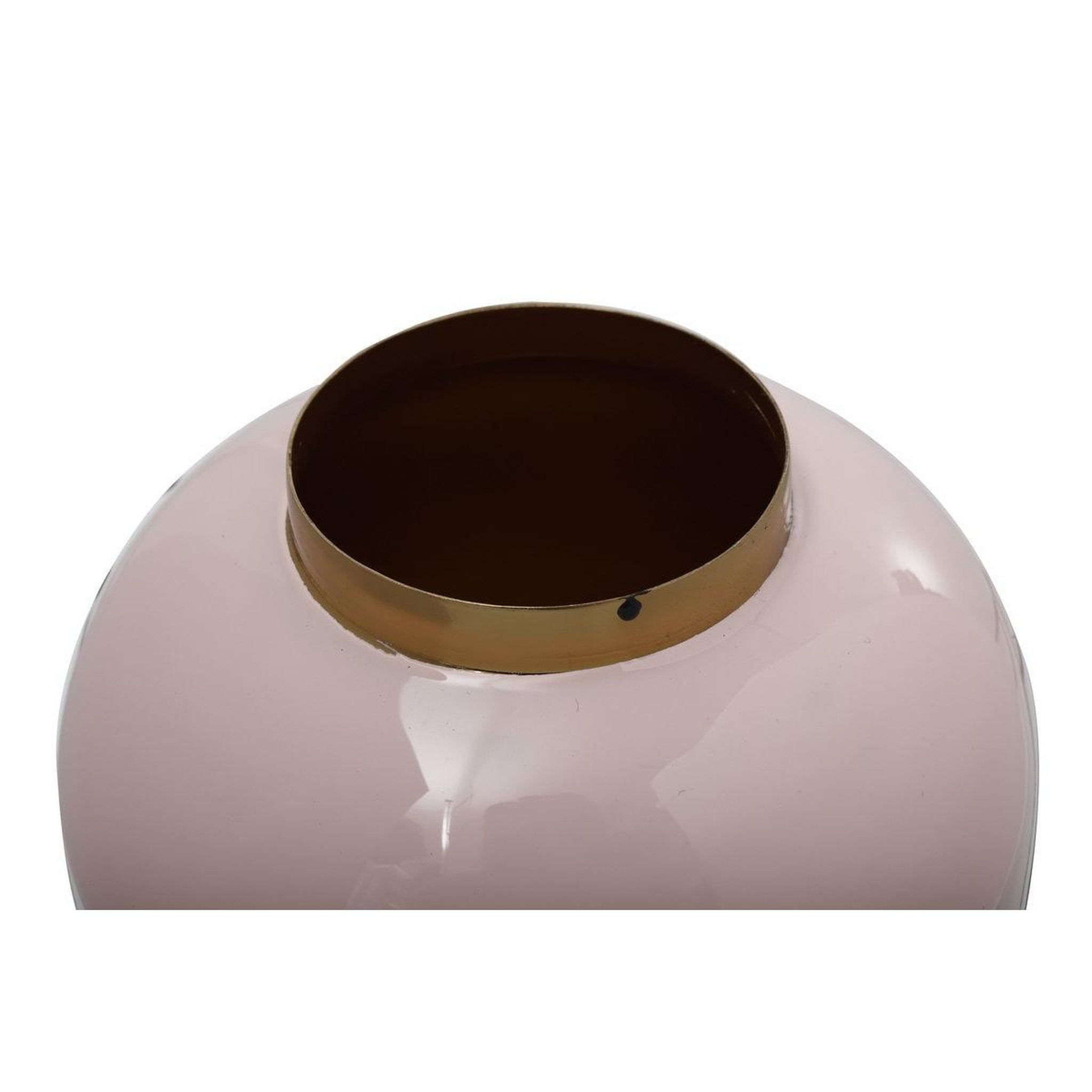 Voir la diapositive 2 : Paris Prix Vase Rond Déco  Polko  25cm Rose & Or
