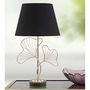 Voir la diapositive 4 : Paris Prix Lampe à Poser en Métal  Feuilles  60cm Or & Noir