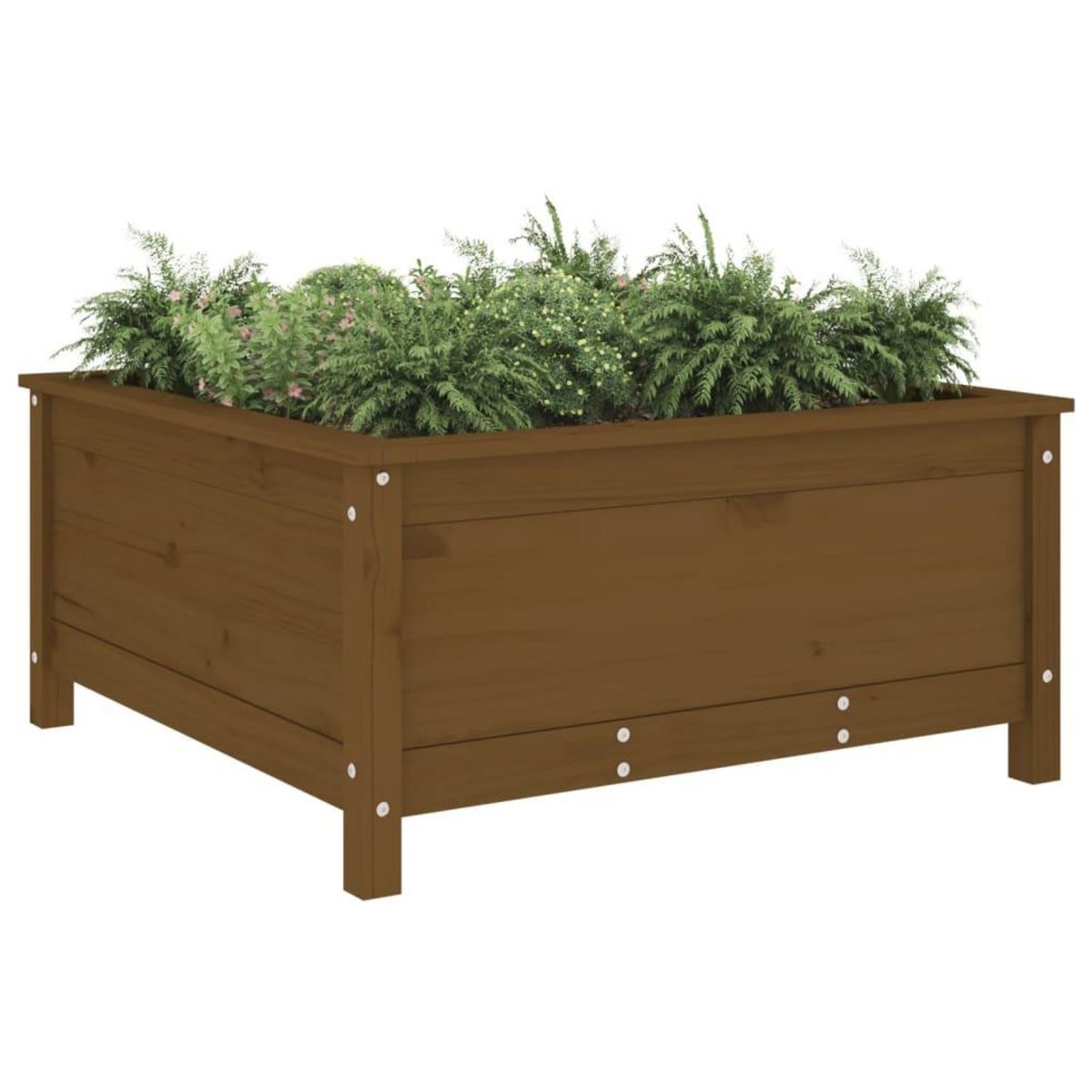 VIDAXL Jardiniere marron miel 82,5x82,5x39 cm bois massif de pin