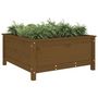 Voir la diapositive 3 : VIDAXL Jardiniere marron miel 82,5x82,5x39 cm bois massif de pin