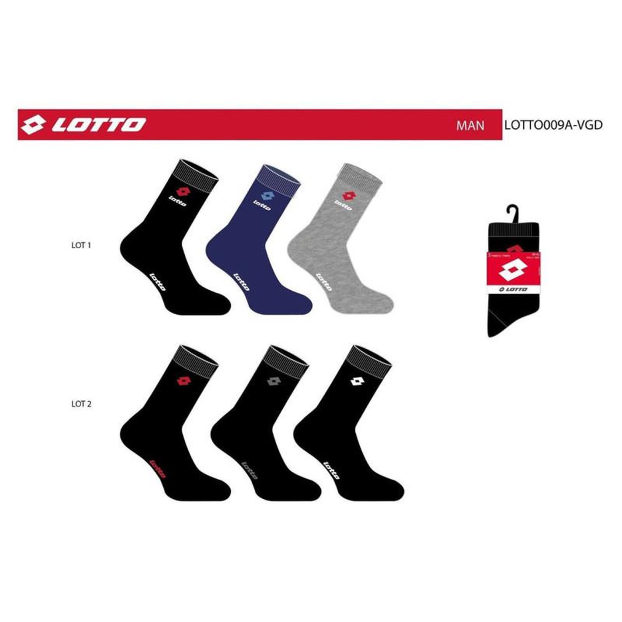 Voir la diapositive 4 : LOTTO Chaussettes Homme LOTTO