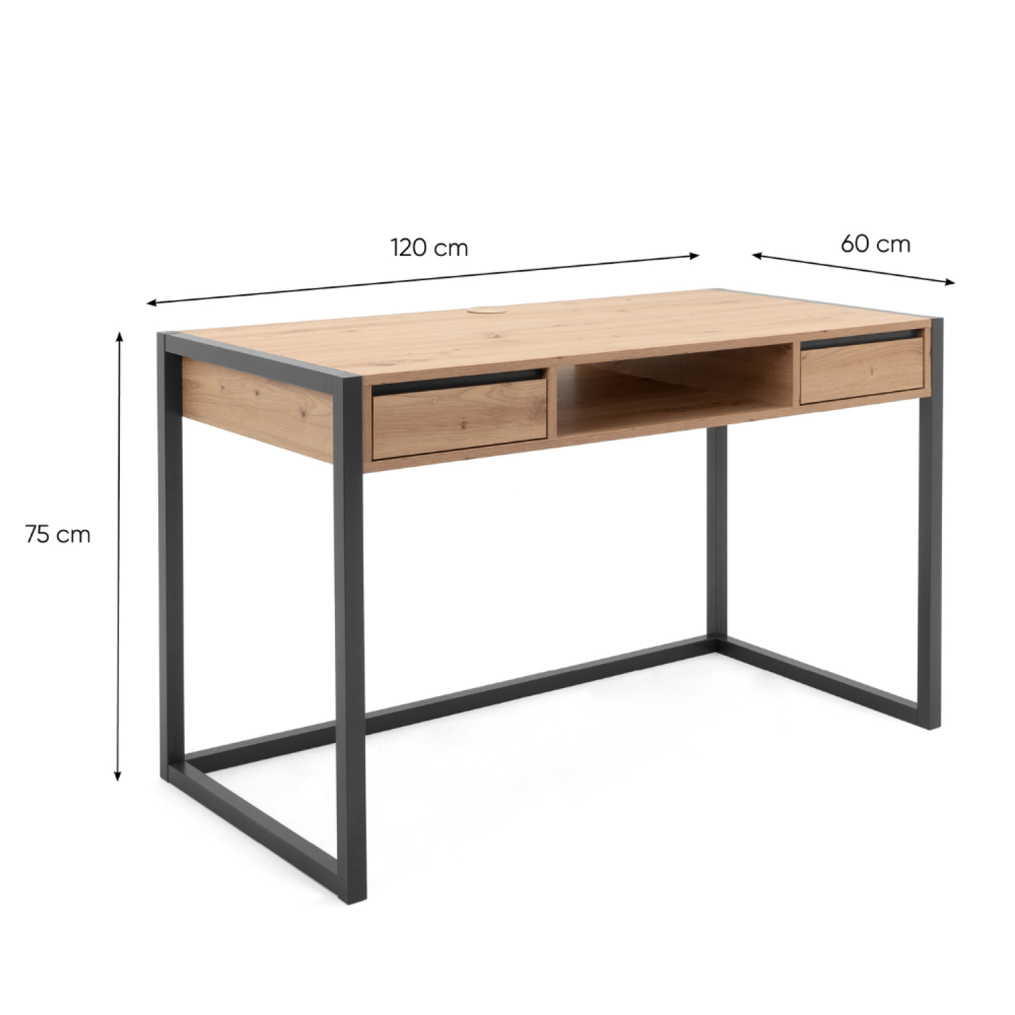 Voir la diapositive 6 : CONCEPT USINE Bureau industriel bois et noir kotor