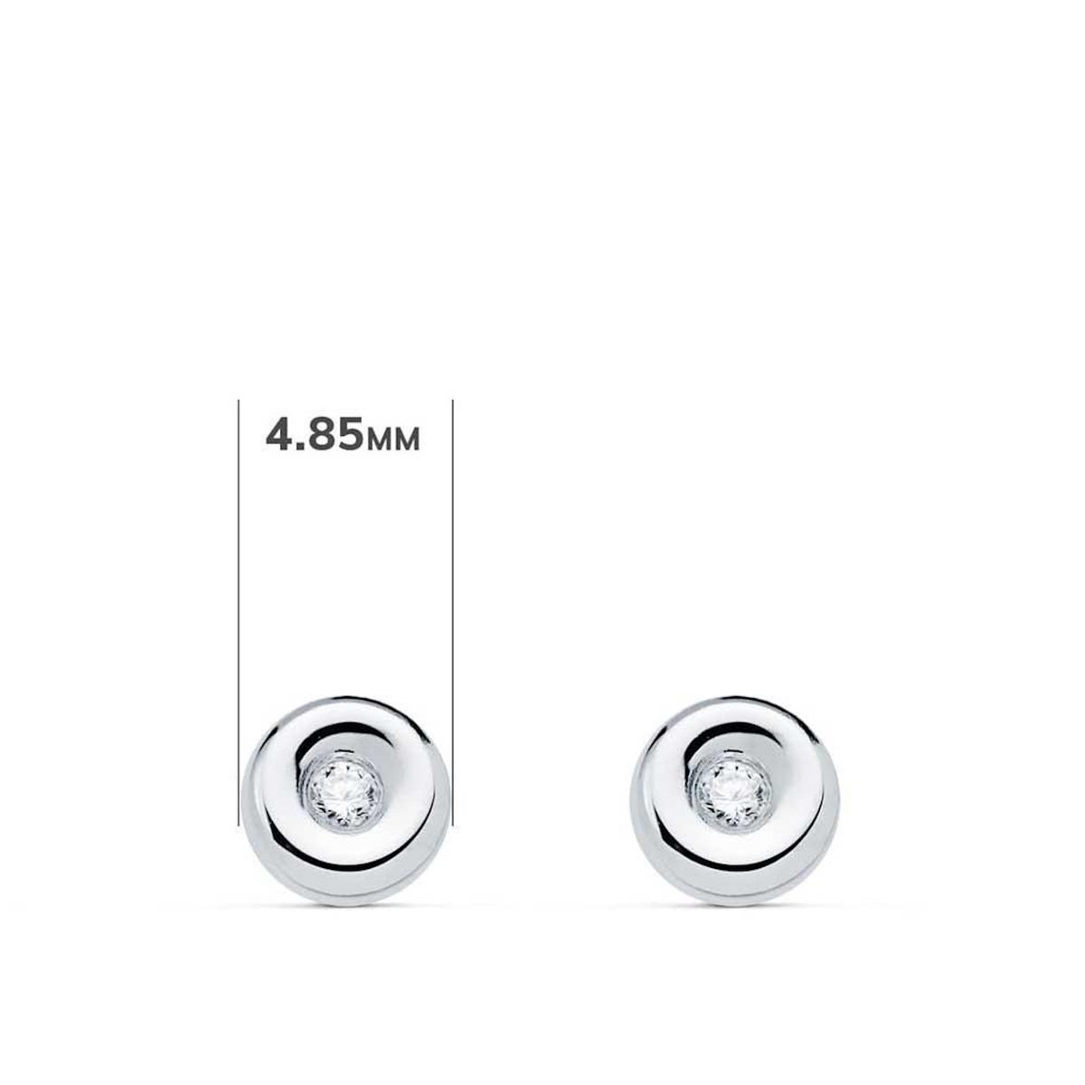 L'ATELIER D'AZUR Boucles d'Oreilles Solitaires Diamants de Synthèse 0.03 Carats - Or 18 Carats 750 Blanc