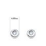 Voir la diapositive 2 : L'ATELIER D'AZUR Boucles d'Oreilles Solitaires Diamants de Synthèse 0.03 Carats - Or 18 Carats 750 Blanc
