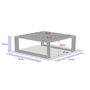 Voir la diapositive 2 : HESPERIDE Table basse de jardin carrée en aluminium ALLURE - Avoine