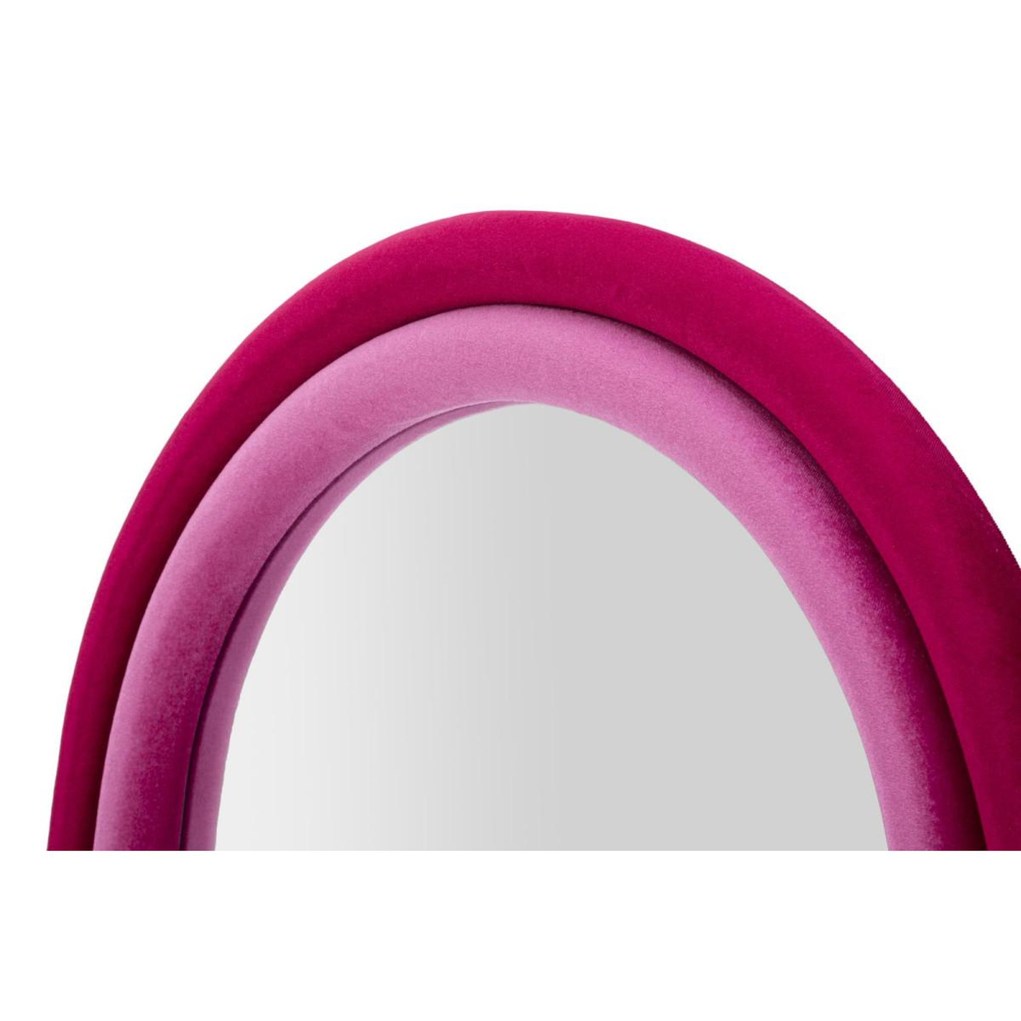 Voir la diapositive 3 : Paris Prix Miroir Mural en Velours  Chloé  160cm Fuchsia