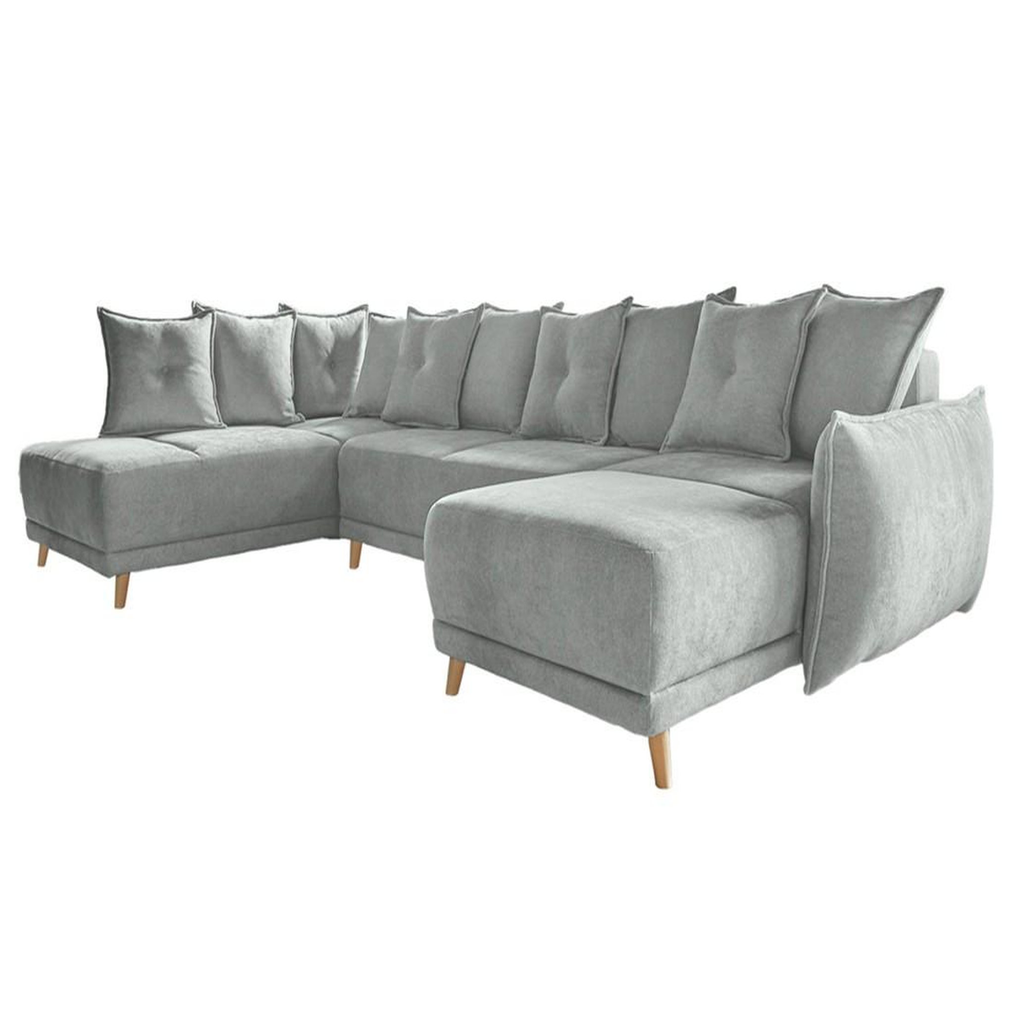 Voir la diapositive 6 : BEST MOBILIER Lena - canapé d'angle panoramique convertible - avec coffre - 7 places - gauche