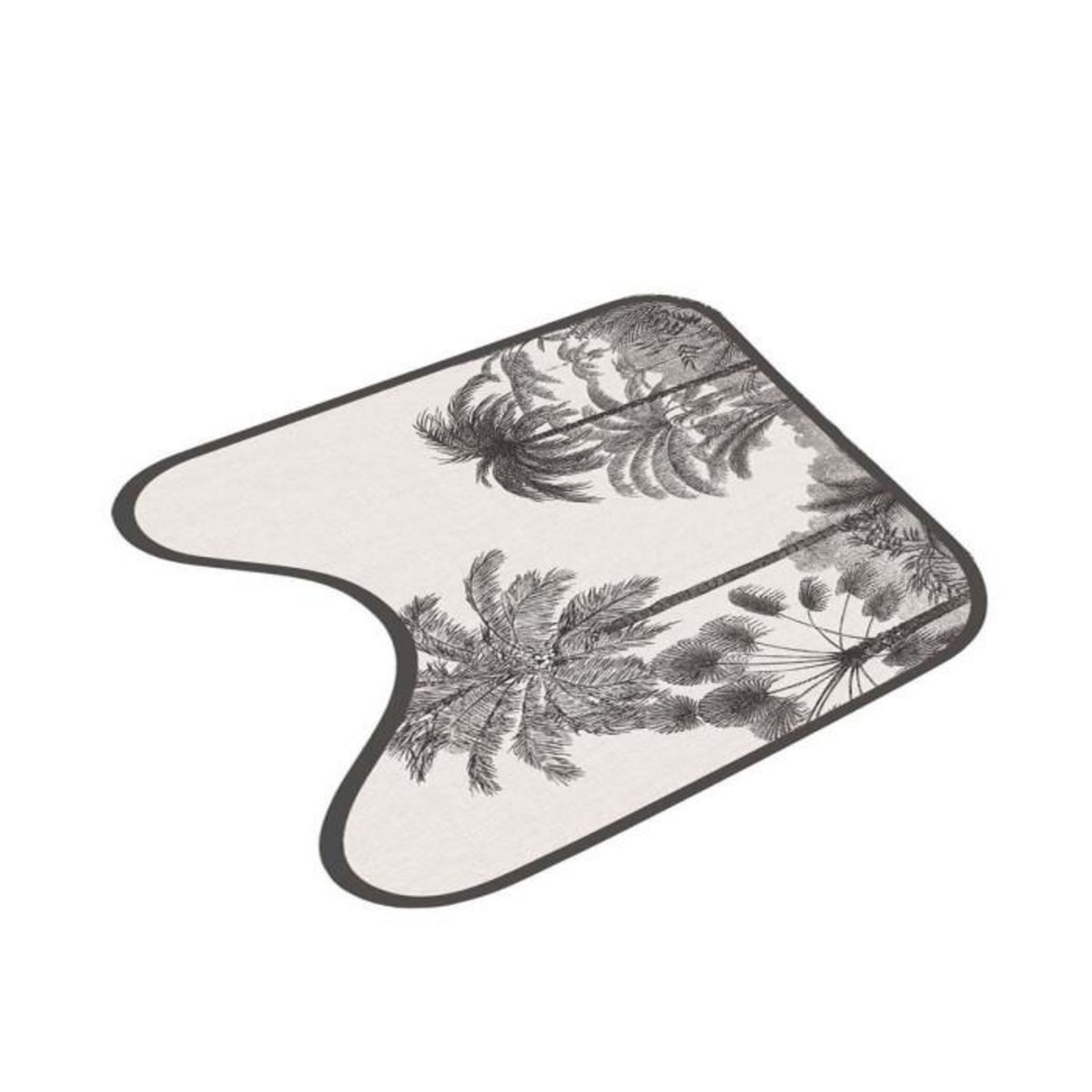 Paris Prix Tapis Contour WC  Cocoty  45x45cm Noir & Blanc