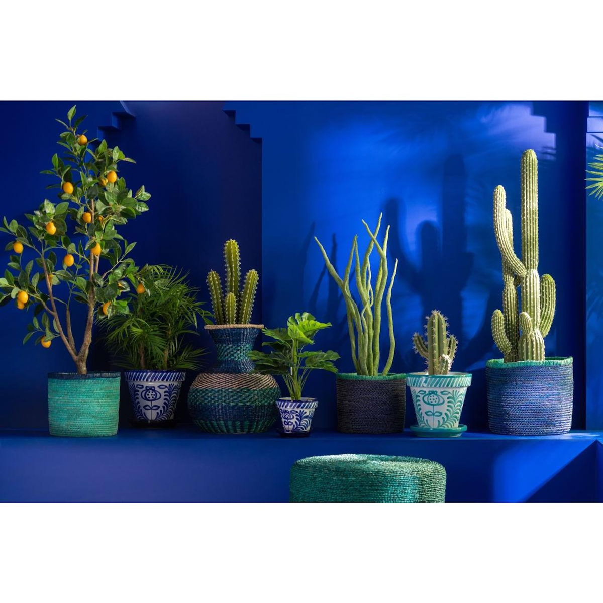 Paris Prix Pot Avec Soucoupe en Céramique  Granada  35cm Bleu Aqua