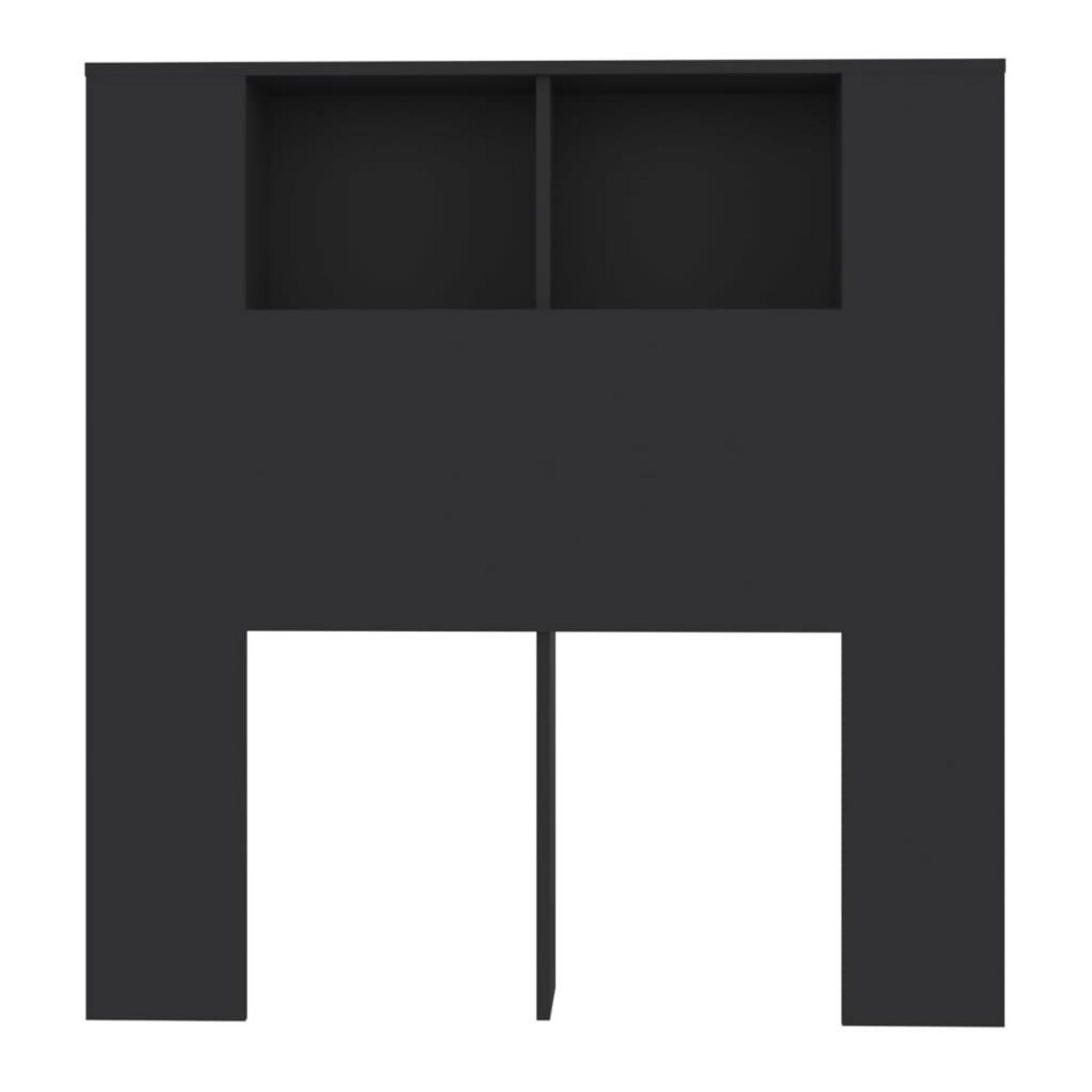 VIDAXL Armoire de tete de lit Noir 100x18,5x104,5 cm