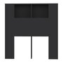 Voir la diapositive 4 : VIDAXL Armoire de tete de lit Noir 100x18,5x104,5 cm