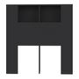Voir la diapositive 4 : VIDAXL Armoire de tete de lit Noir 100x18,5x104,5 cm