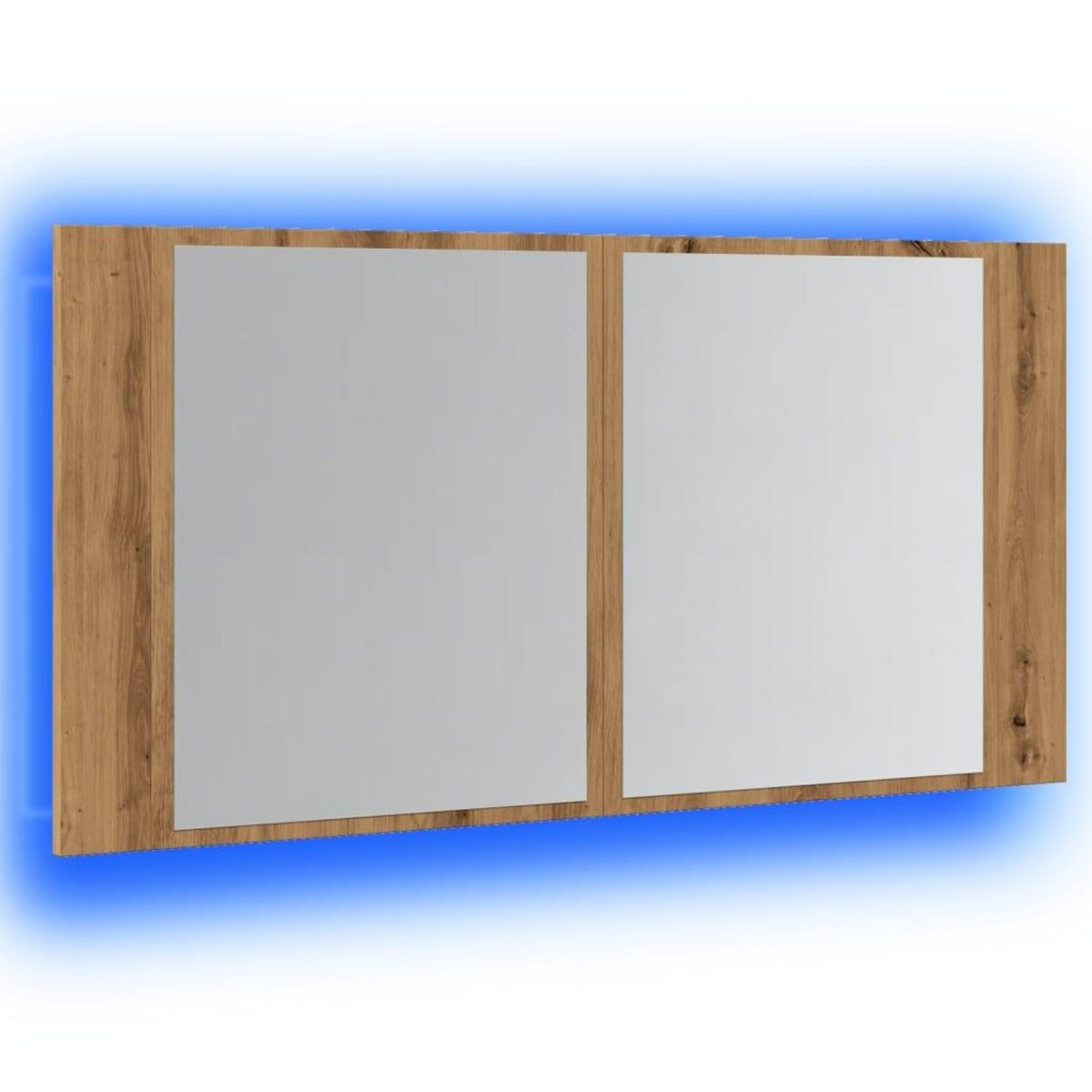 VIDAXL Armoire a miroir LED chene artisanal 90x12x45cm bois ingenierie