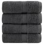 Voir la diapositive 1 : VIDAXL Serviettes de visage de qualité sup. SOLUND 4pcs anthracite