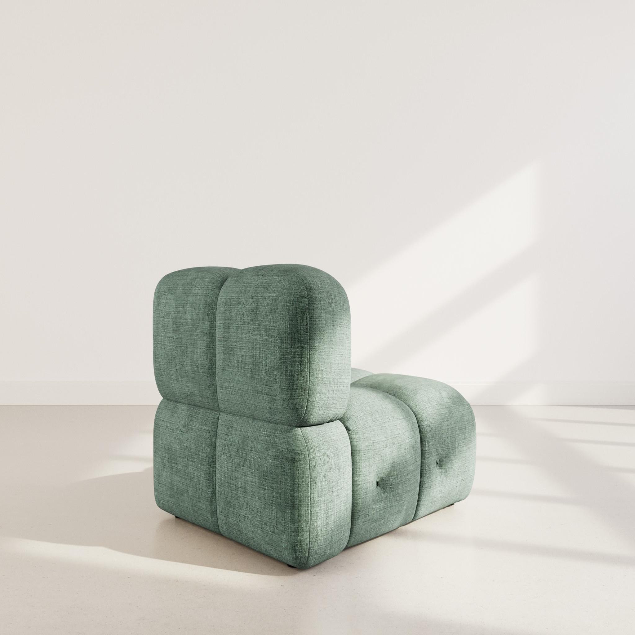 Voir la diapositive 5 : LISA DESIGN Grace - module d'assise en velours texturé